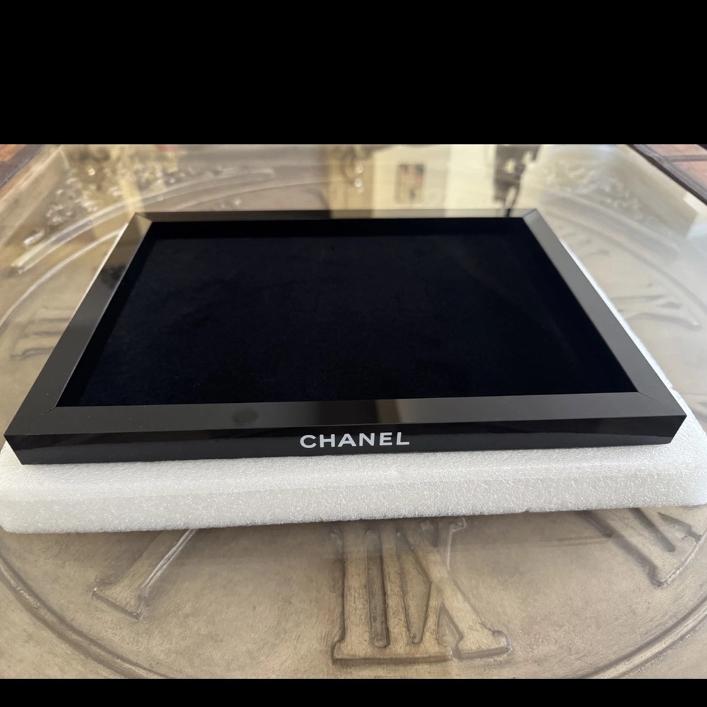 Vip Gift ChanelBeauty Acrylic w/ Velvet interior Black Tray Organiser with BOX - Picture 3 of 8
